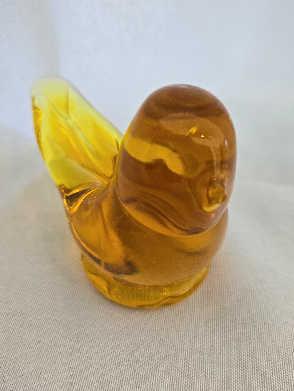 Titan Art Glass Golden Canary Amber Hand Blown Glass Bird Figurine - Picture 2 of 4